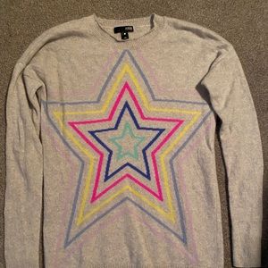 Aqua Cashmere Star Sweater